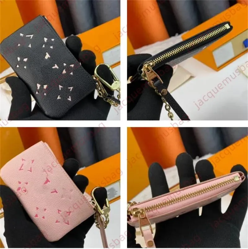 Wallets Designer Universal Key bags case keys Holder coins cards Storage pouch unisex Leather L Women Zipper Smart Keychain Cases Bag Wall