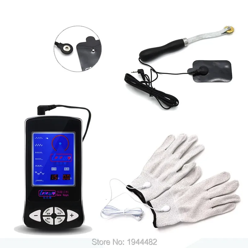 Electro Sex Kit Massage électrique stimuler gants jouets pour hommes roue dentée conductrice Estim choc dizaines femmes 240102