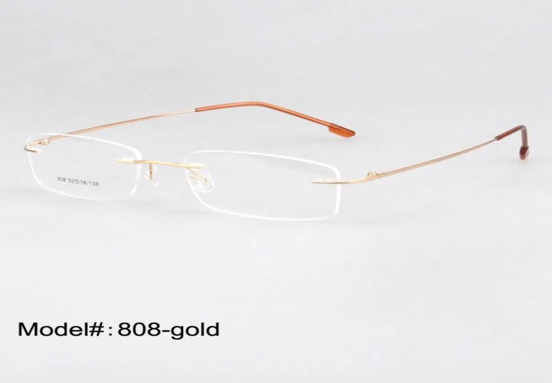 Wholewhole Rimless Hinged Optical Frames Memory Titanium Eyeglasses RECABLE SPELACLES7188708