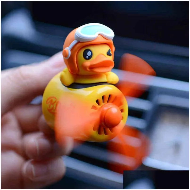 Interieurdecoratie Nieuwe stijl Toon Duckling Pilot Luchtverfrisser per mobiele interieurclip Geurornament Autoaccessoires Drop Deli Dhnpd