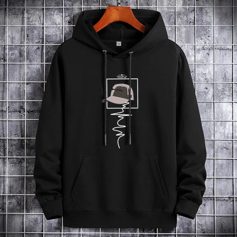 Anime Hoodie Homens Roupas Inverno Algodão Camisetas Oversized Manga Longa Casacos Treino Hip Hop Moletons Jaquetas Camisola 240102