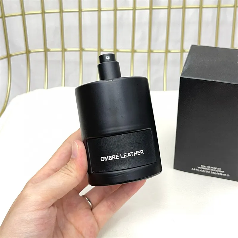Top Quality Men's Perfume TF Ombre Leather Black Color 100ml Spary Eau De Parfum Vaporisateur Spary 3.4FL.OZ. Long Lasting Nice Smelling Perfume Fragrance Fast ship 2024