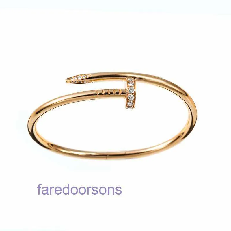 Luxury Car tires's Bracelets online store 8 New Rose Gold Nail Bracelet with Diamond Set on Head and Tail Size 17 Public Price Have Original Box