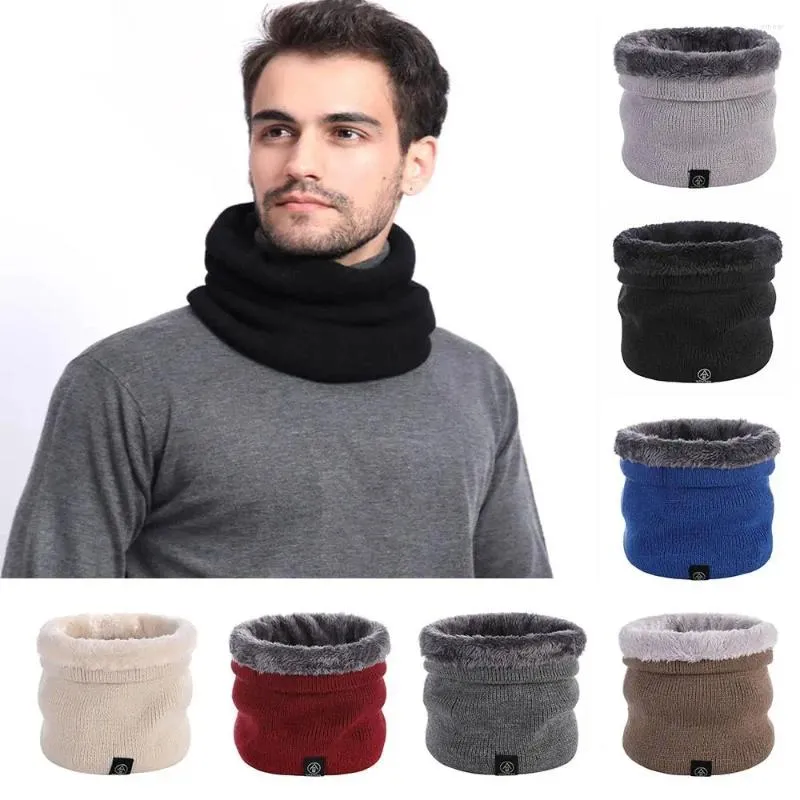 Bandanas Thick Warm Winter Neck Gaiters Unisex Thermal Fleece Lined Warmer Double-Layer Circle Loop Scarves For Women & Men