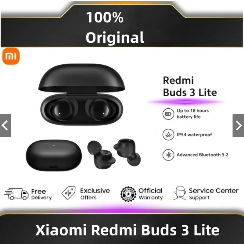 Słuchawki Xiaomi Redmi Buds TWS Bluetooth 5.2 Słuchawki słuchawkowe IP54 18 godzin żywotność baterii Mi Ture Wireless Earbuds