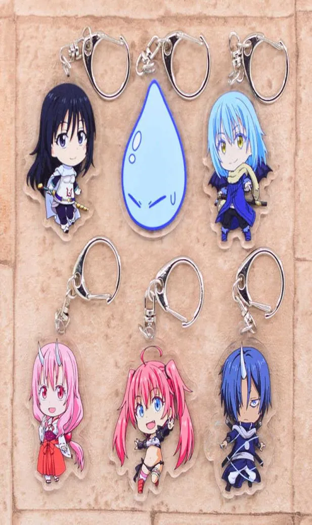 That Time I Got Reincarnated as a Slime Keychain Double Sided Acrylic Cartoon Key Chain Pendant Anime Accessories Keyring G10198560667