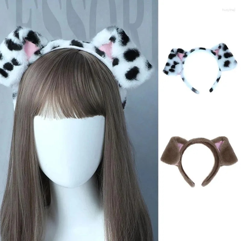 Accessoires pour cheveux, oreilles de chien, bandeau, couvre-chef, cerceau en peluche pour anniversaire d'un ami