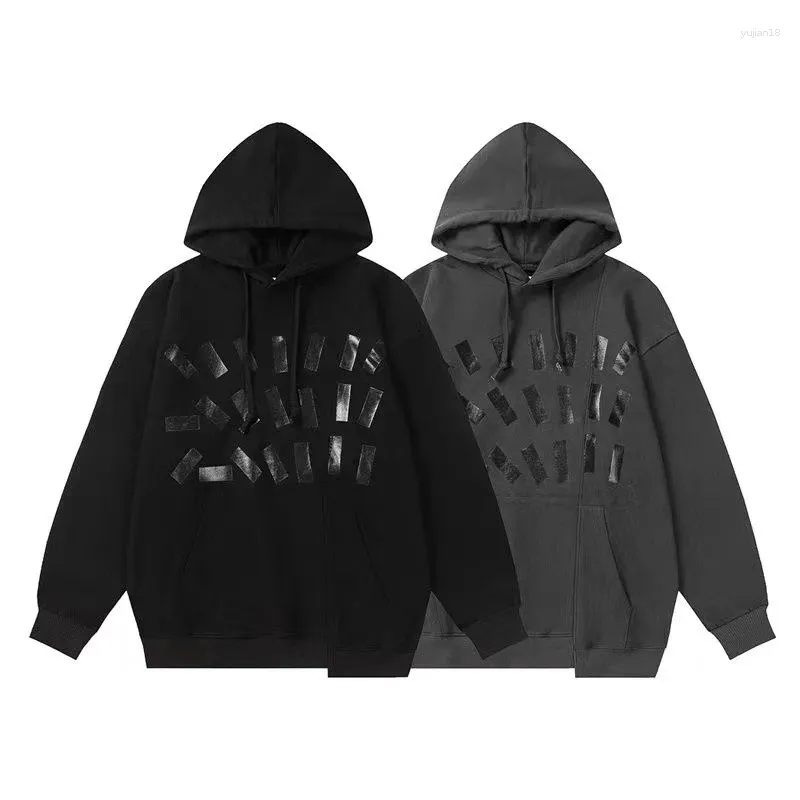 Men's Hoodies Sweatshirts Mmsix Men Sweatshirt Printing Adhesive Tape Women Hoodie Casual Loose Gym Pullovers Korean Reviews Many Clothes Couple