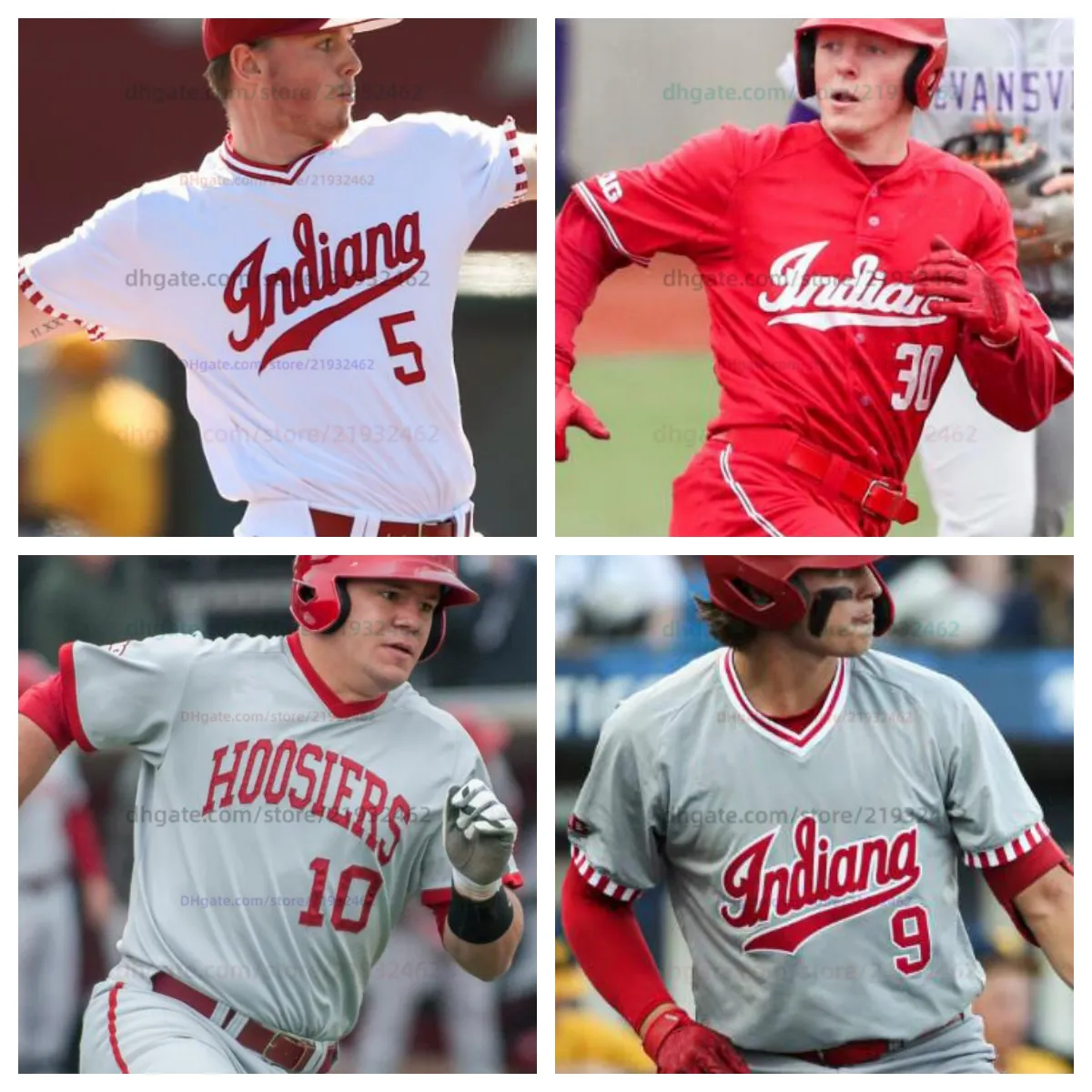 Baseballtröja Indiana Hoosiers College Herr Kvinnor Youth Kids alla sömda Phillip Glasser Luke Hayden Carter Mathison Hunter Jessee Devin Taylor Peter Serruto