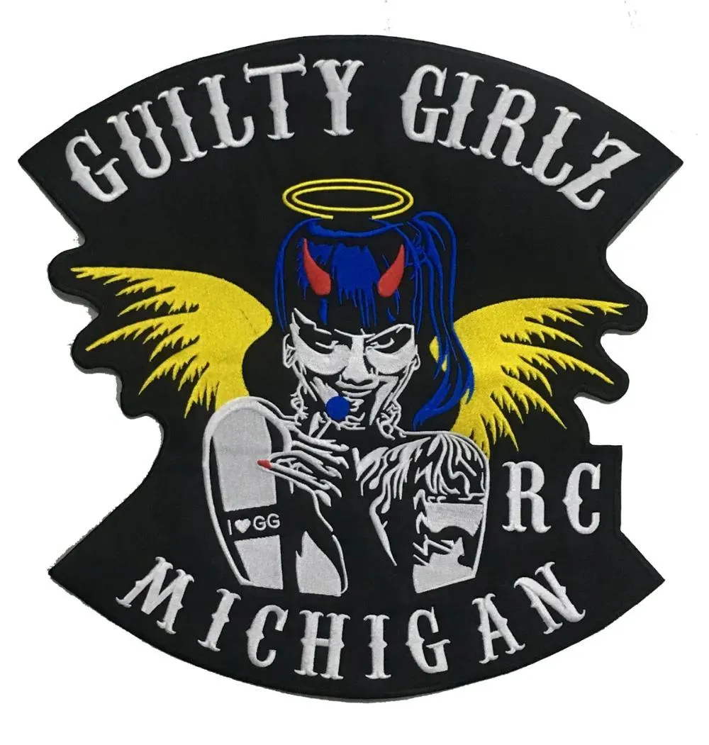 Инструменты ГОРЯЧАЯ ПРОДАЖА GUILTY GIRLSBIKER RC МИЧИГАНСКИЙ МОТОЦИКЛНЫЙ КЛУБ ЖИЛЕТ OUTLAW BIKER MC КУРТКА ПАНК САМЫЙ КРУТОЙ УТЮГ НА ЗАПАДНОМ ПАТЧЕ БЕСПЛАТНАЯ ДОСТАВКА