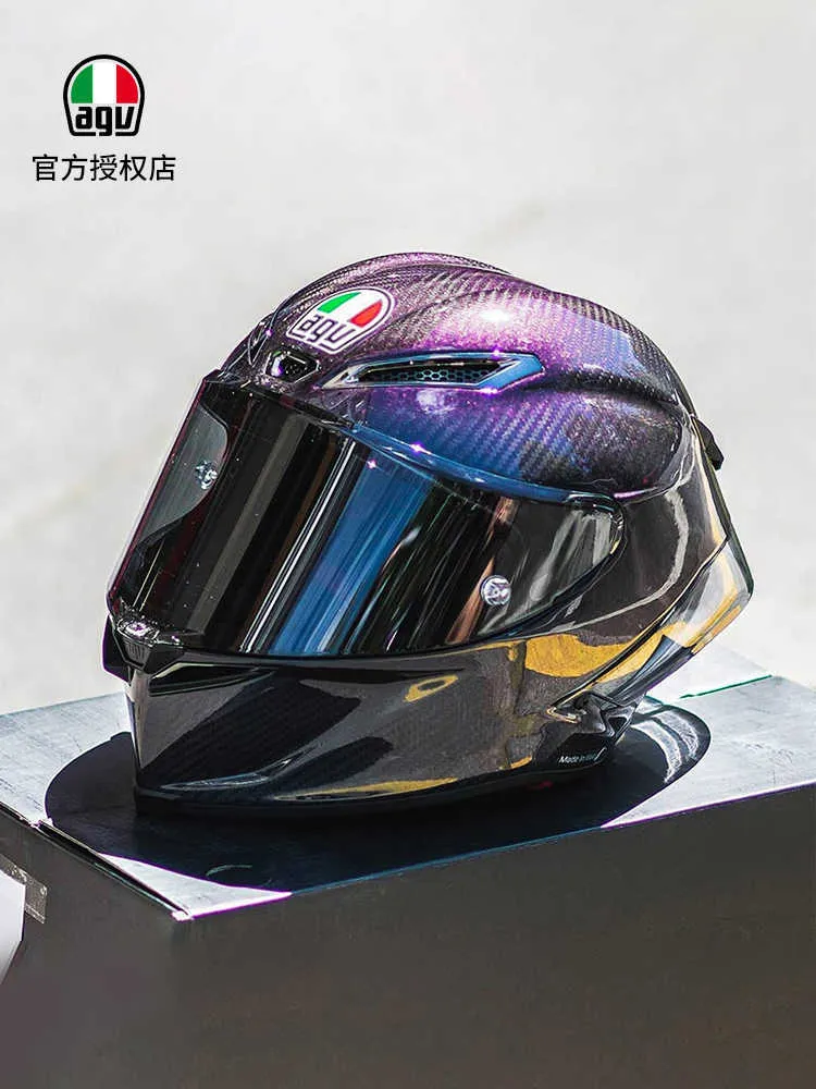agv chameleon helmet Full Face Carbon Fiber Motorcycle Helmet Pista AGV Chameleon Butterfly Ice  Blue with 3C Certified ECE DOT Safety from Dhgate Motorcycle Helmets