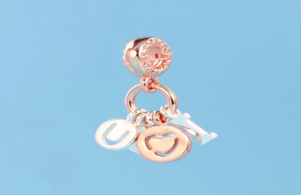 Nouveau tempérament perles de charme pour 925 argent sterling plaqué or rose élégant bricolage pendentif en perles petits accessoires avec boîte5913517
