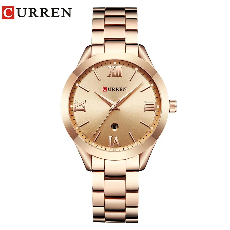 Curren Gold Watch Women Watches Ladies 9007 Steel Women's Armband Watches Female Clock Relogio Feminino Montre Femme 240102