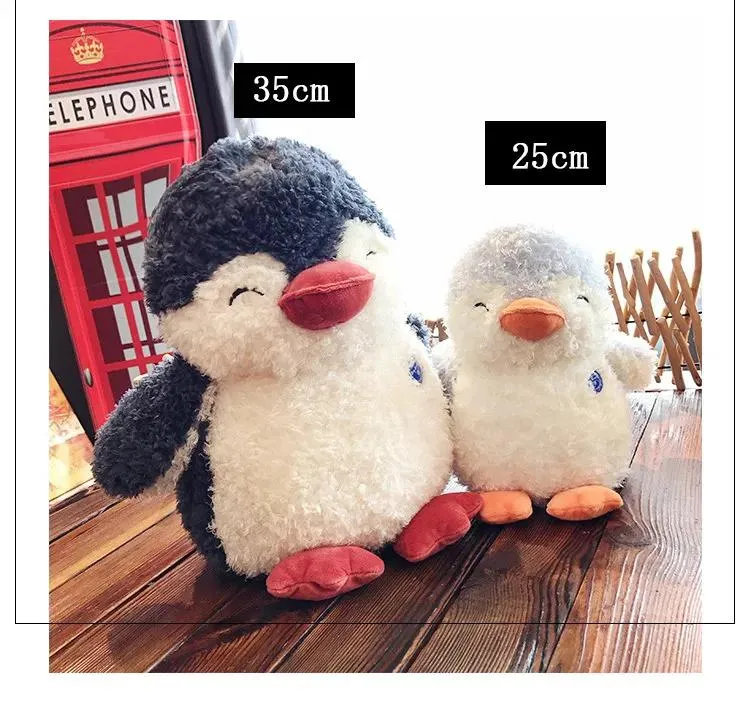 Tiere 2019 Neue Pinguin -Baby -Stoffspielzeug 25 cm 35 cm kuschelisch tröstlich gefüllte Puppenpinguin Baby Begleiter Schlafplüschpuppen Spielzeug Roman Roman
