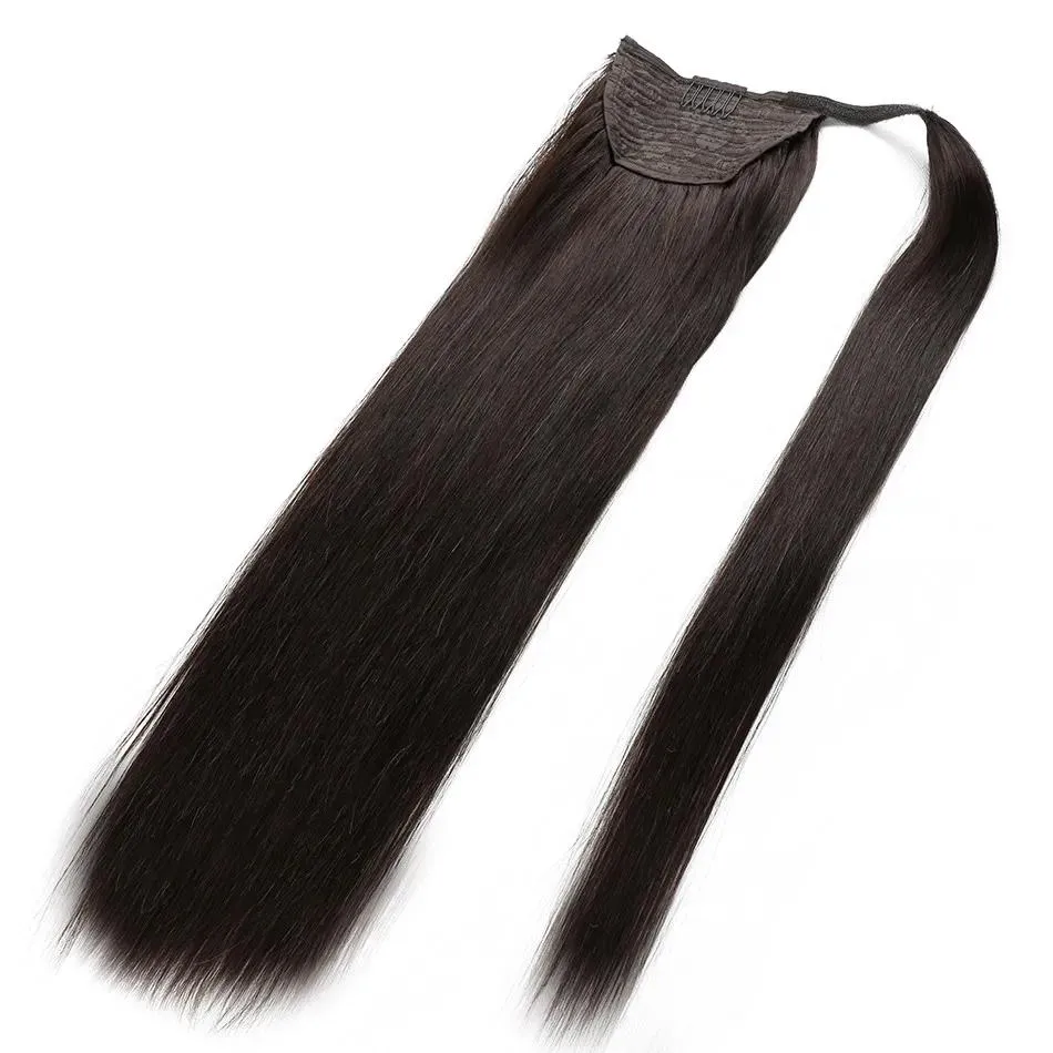 Kucynki Elibess Hairhuman Hair Ponytail Indian Remy Ponytail Hair Extensy 120G Klip w ludzkich włosach przedłużeniem włosów