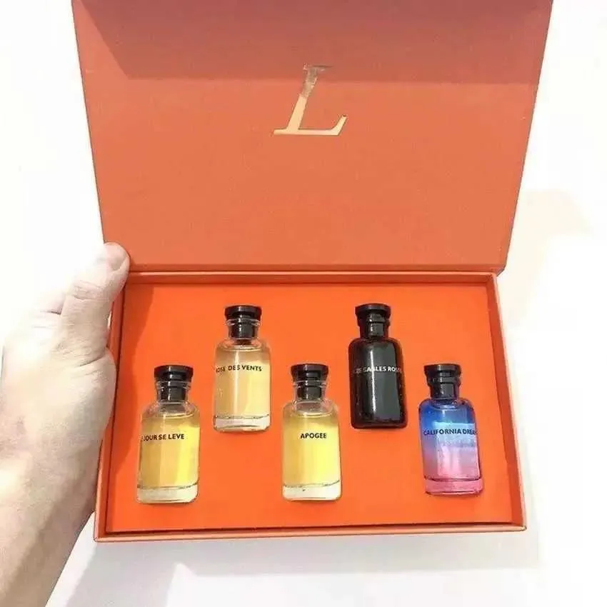 Tütsü 2023 Perfume Suit 10mlx5pcs Set Dream Apogee Gül De Havalar Sable Le Jour Se Leve Parfüm Kiti 5 1 Hediye Kutusu Uzun Kalıcı Koku