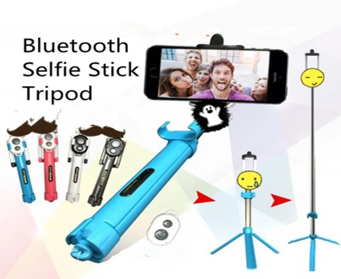 Einbeinstative Bluetooth 30 Selfie Stick Stativ Hand faltbar im Freien Mini Flexible Pograph Tools für iPhone IOS Android 4 Farben1910829