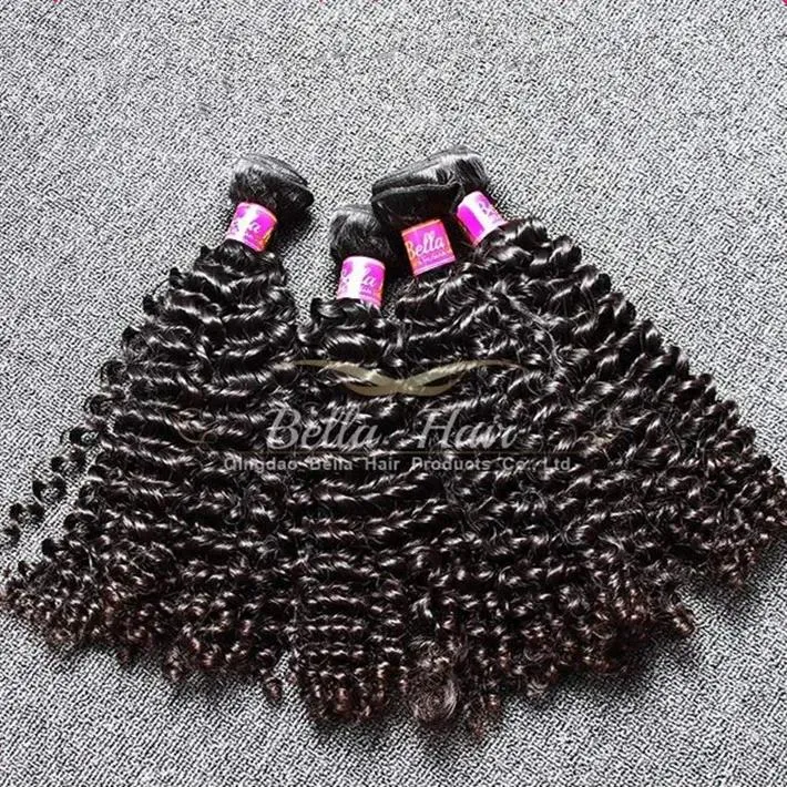 WEFTS Najwyższej jakości malezyjskie włosy klasa 9a naturalne czarne kręcone włosy Weft 1024 cala 4pcs Lot ludzkie włosy splot za darmo