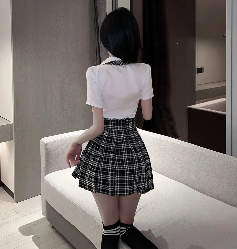 Sexy School Girl Cosplay Costume Women Japanese Student Uniform Role Play  JK Mini Skirt Lingerie Outfit Couple Sex Game Clothes 240102 From Kai03,  $12.08 | DHgate.Com