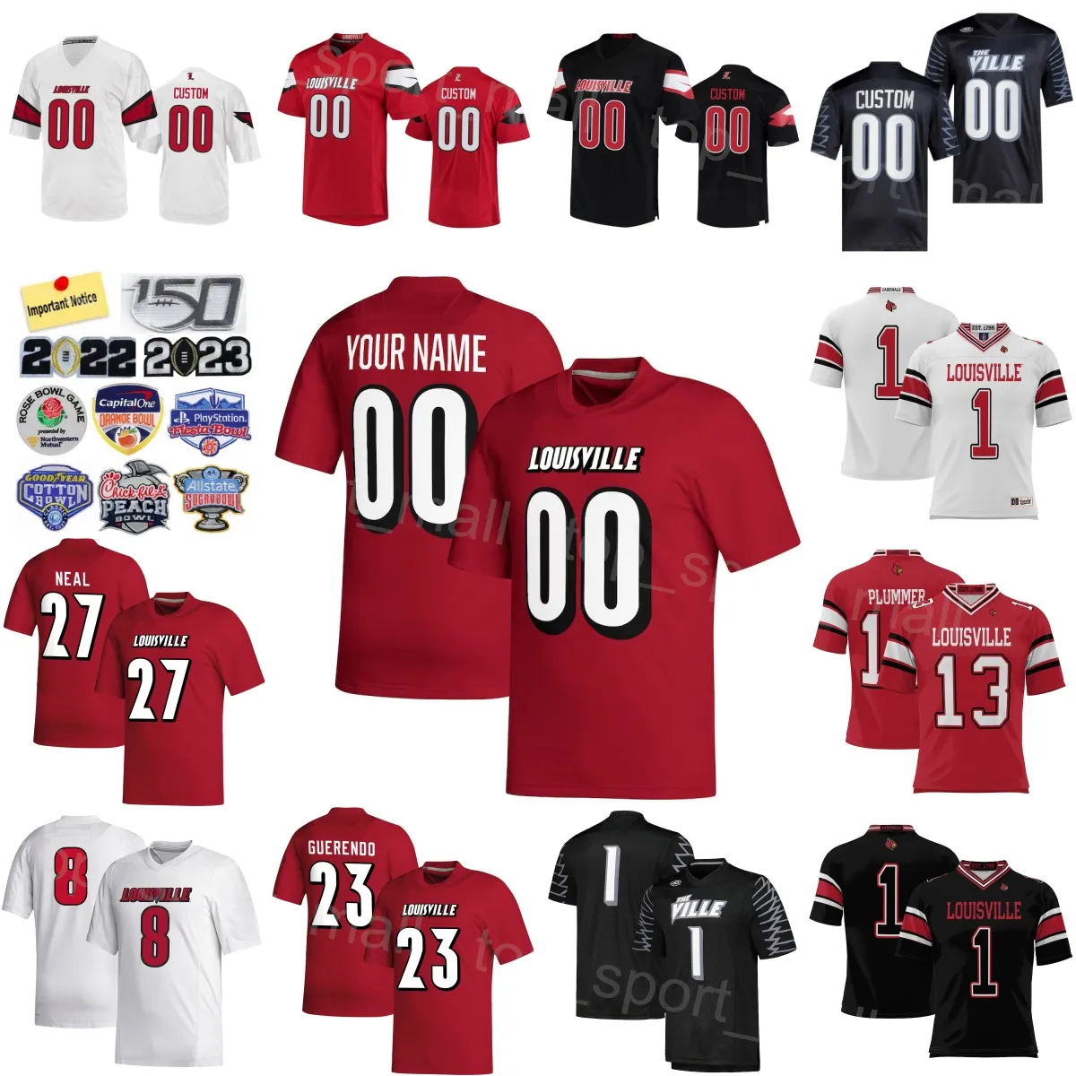 Männer College Football 13 Jack Plummer Jersey University 1 Jamari Thrash 23 Isaac Guerendo 34 TJ Quinn 27 Devin Neal 25 Jawhar 0 Chris Bell Stitched Team Black Red White