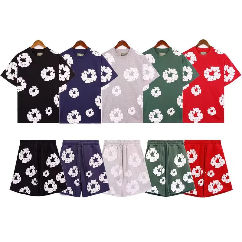 قمصان كابوك مجموعة وسروال أزياء للرجال المطبوعة للسيدات القطن القطن القميص القصير قميص أزياء الشوارع الهيب هوب هوب