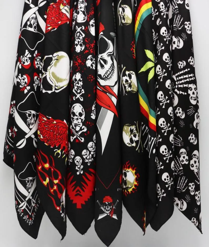 Polyester Pirates skalle halsdukar lämnar reggae bandanas män hiphop huvudband headscarf kvinnor halsduk huvudkläder handduk2414546