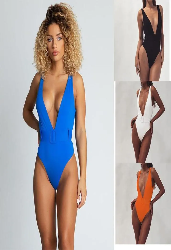Onepiece Swimsuit Europeu e Americano Leopard Belt Buckle mulheres designer de banho Onepiece Bikini Explosão Female1620493