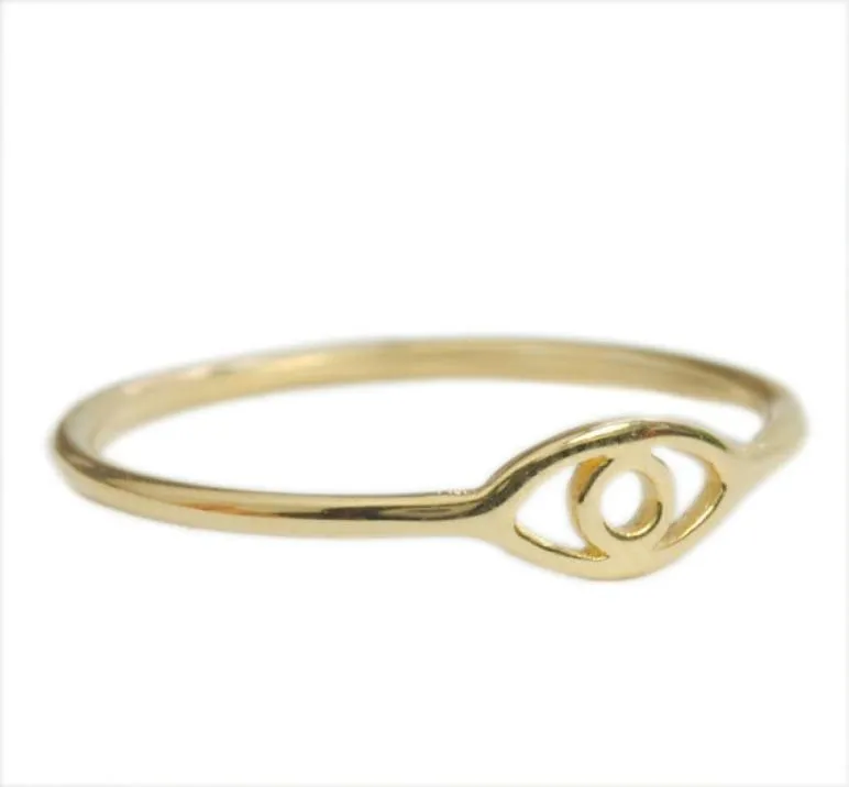 Simple Evil Eye Ring Midi Jewelry Rings Storlek 75 för Women Girls Band smycken Hållbara ringar Bijoux R0304057433