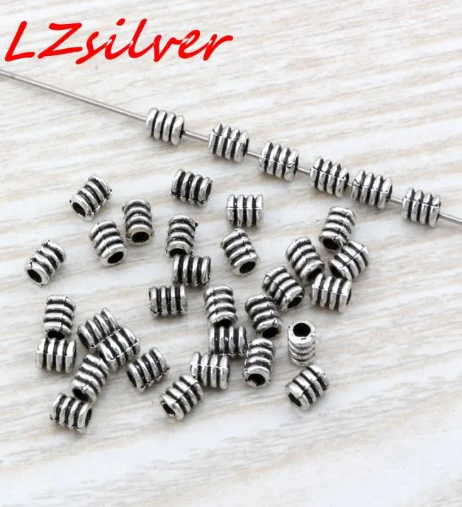 MIC 500 Stück Antiksilber Zinklegierung Spiralrohrperlen Spacer Perlenzubehör 35 x 48 mm DIY Schmuck D228977484