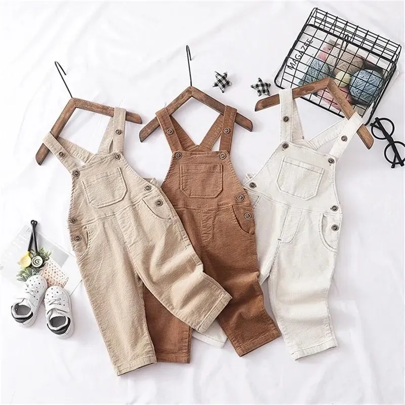 Overalls Frühling Kinder Overalls Kinder Cord Overall für Jungen Mädchen Reine Baumwolle 1 2 3 4 5 Jahre alt Baby Hosen Baby Jungen Kleidung 201128