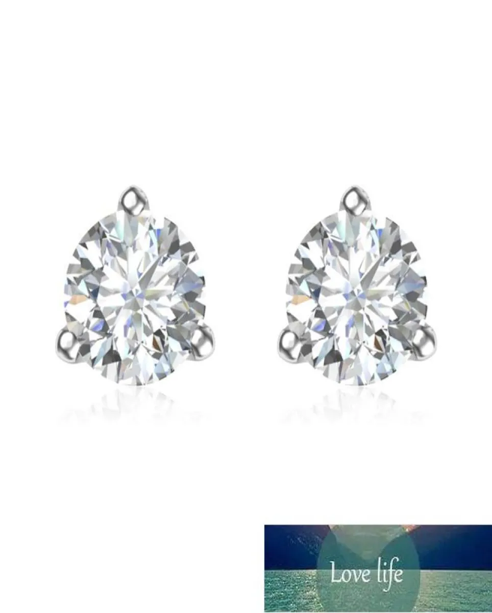 Stud 1.2ctColor VVS1 Moissanite Woman Silver 925 Earring Screw Back Ear Piercing Studs Lab Diamond Earrings Women's Jewelry5893306