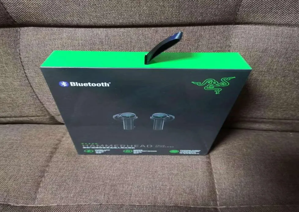 Razer Hammerhead True Kablosuz Kulaklıklar Kulaklıklar Bluetooth Oyun Kulak Spor Kulaklıkları İPhone için Bir Kalite Android DHL1486210