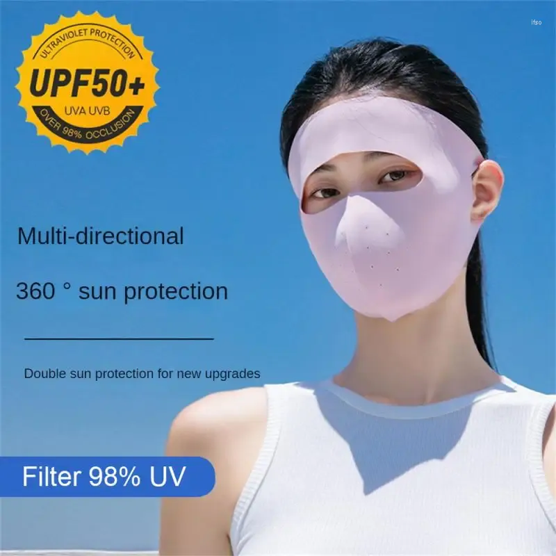 Bandanas 1/Summer Silk Sunscreen Mask Full Face Sun Protection Forehead  Thin Section Breathable Anti Ultraviolet From Ifso, $5.32
