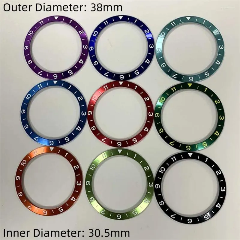 Kit di riparazione per orologi Anello in alluminio con inserto per castone da 38 mm/30,5 mm per parti di ricambio per casse da 40 mm Accessori per orologi meccanici