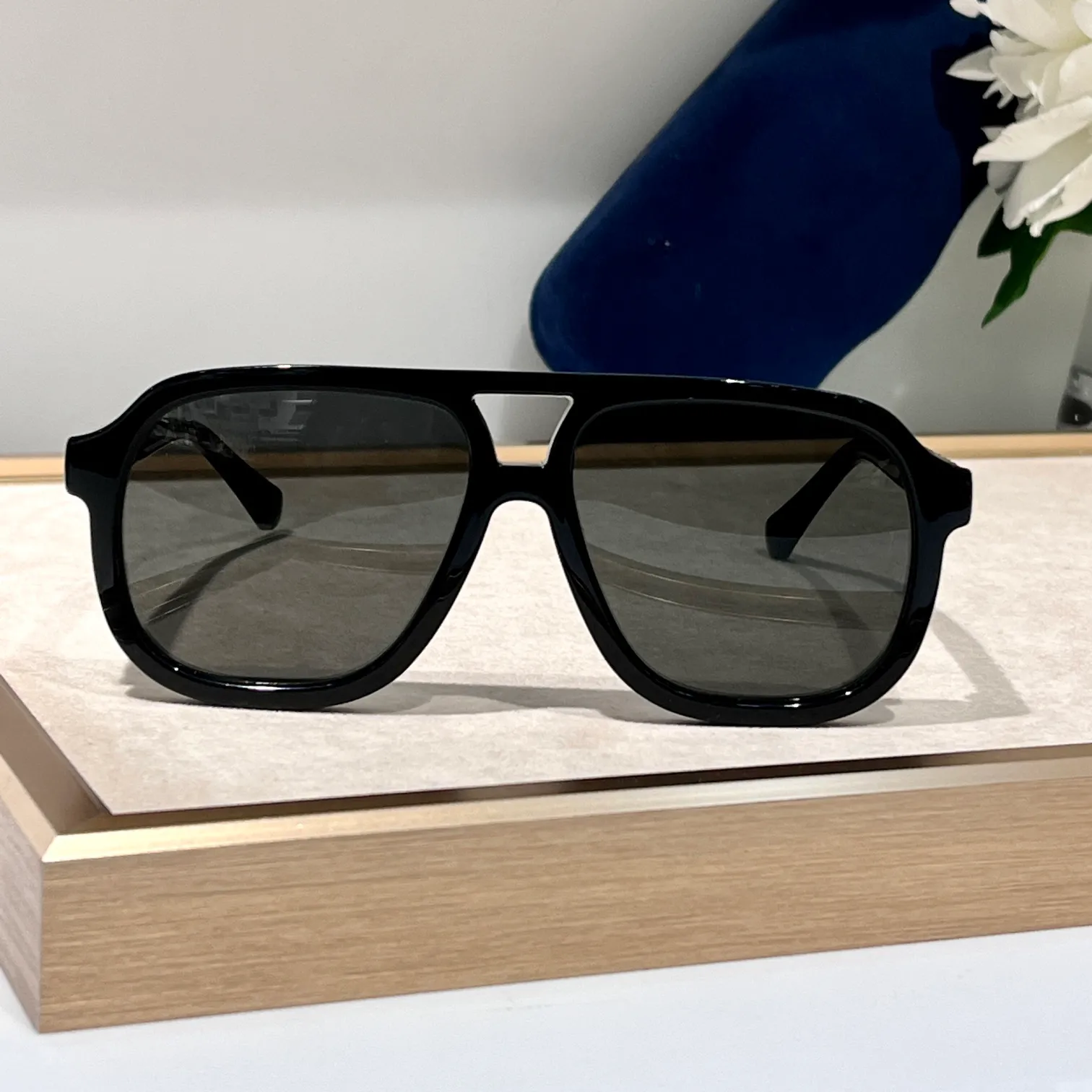 Navigator solglasögon 1188 Black Grey Smoke Mens Designer Solglasögon Shades Sunnies Gafas de Sol UV400 Eyewear With Box