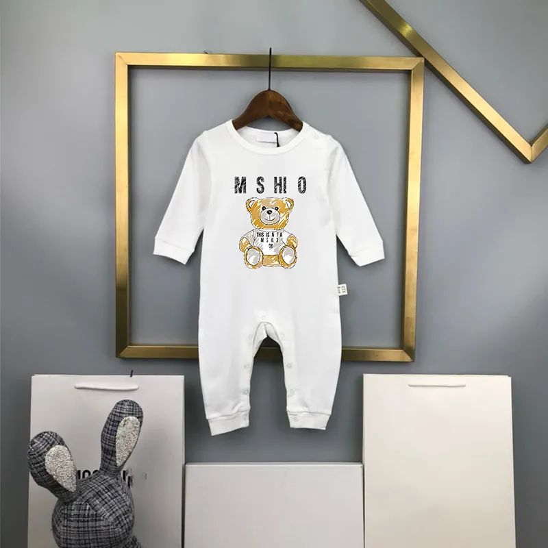 Puur katoenen rompertjes, pasgeboren romper, baby-jumpsuits, beer-onesies, pasgeboren overall, bodysuit, babys-letters, jumpsuit, kinderkleding voor baby's CYD24010306-6