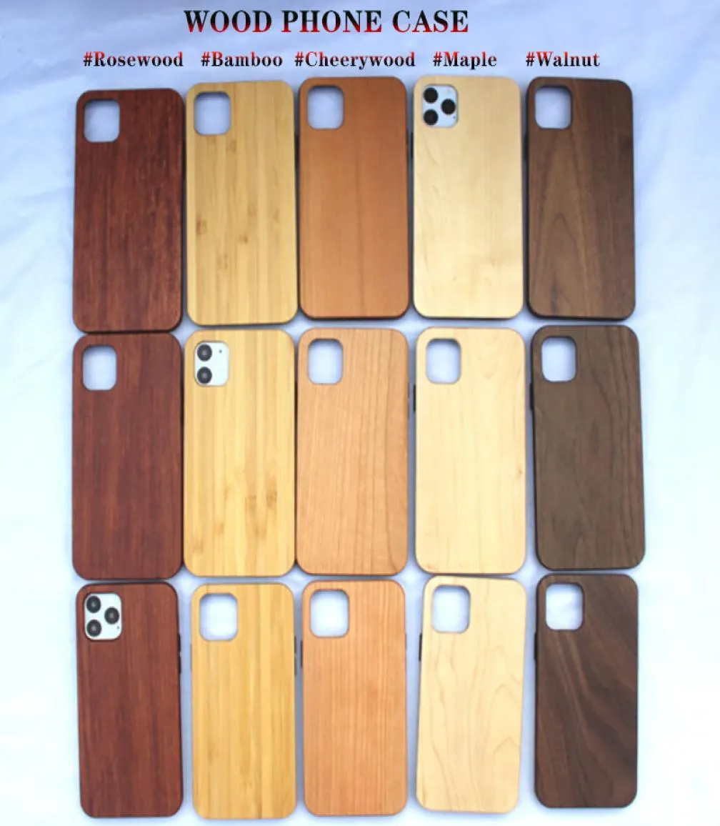 Étuis de téléphone en bois véritable pour iphone 12 11 Pro Max X XR XS 7 8plus, étui en bois de bambou naturel avec TPU souple, résistant aux chocs, 4705018