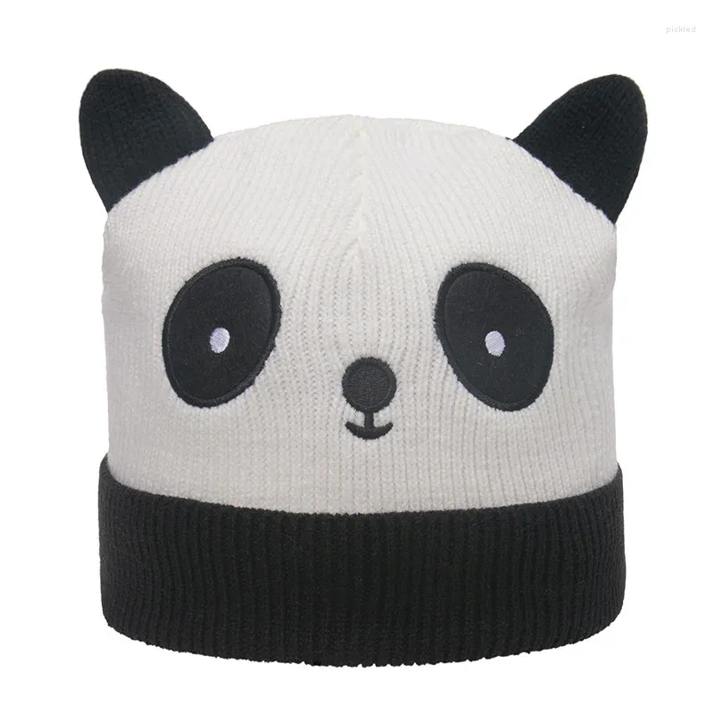 Berretti Cartoon Animal Panda Cap Kawaii unisex moda lana maglia pullover cappello cappelli caldi autunno inverno accessori