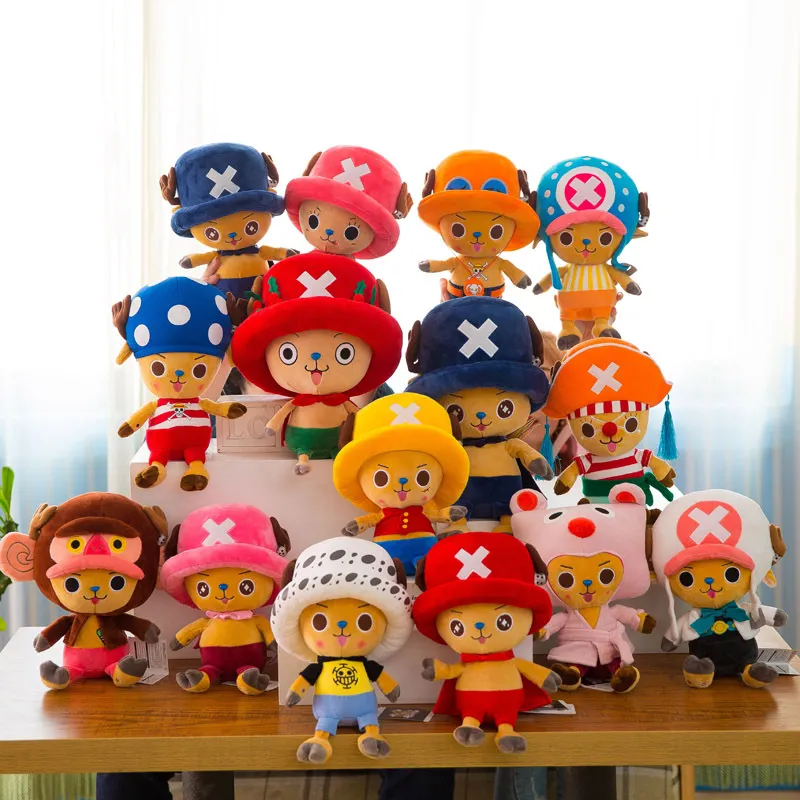 Figure anime Cosplay giocattoli di peluche Rufy Chopper Ace Law bambola carina cartone animato pendenti ripieni regalo di Natale per bambini