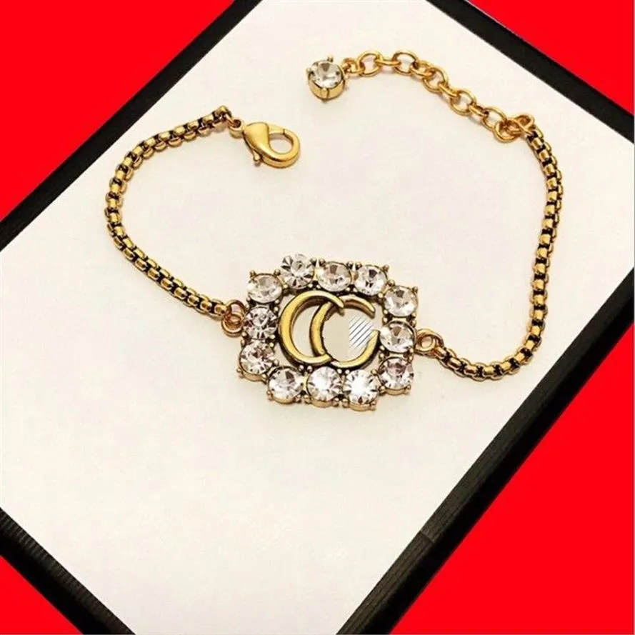 Qualidade superior 3 cores mulheres designer pulseiras alta versão quadrado metal diamante cristal branco luxo latão pulseiras casal lo305v