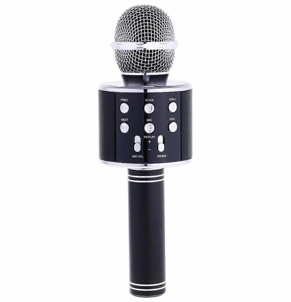 Ws858 Wireless Bluetooth Handheld Home Ktv Karaoke Microphone Speaker Mic Player5547399