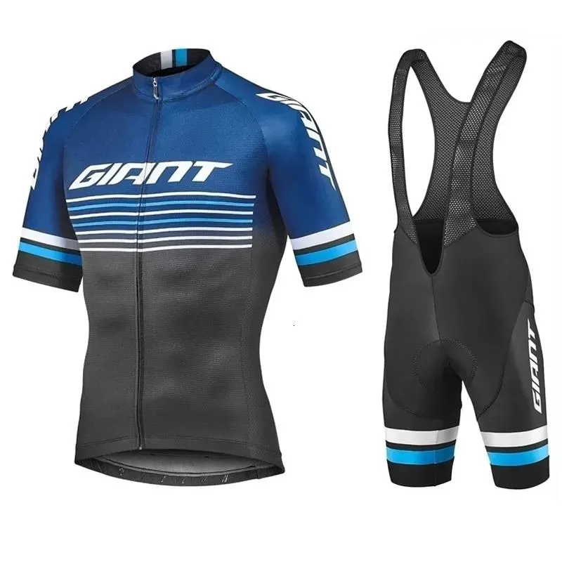 Sets Cycling Jersey Sets Cycling Jersey Set GIANT Breathable Mountain Bicycle Clothes for Men Short Sleeve Sports Cycling kit Bike Shir