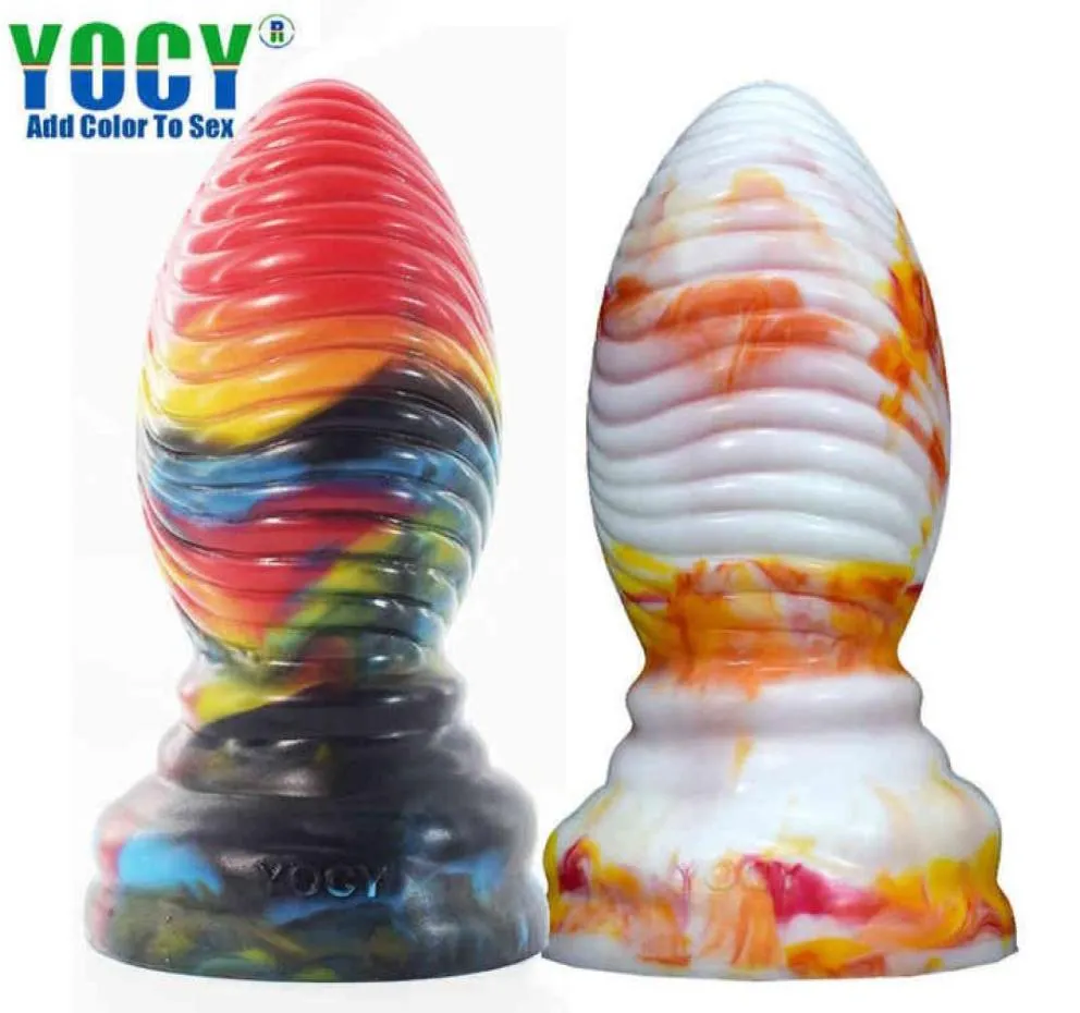 NXY Dildos Zabawki analne Nowy yocy płynny żel krzemionkowy masturbator dla mężczyzn i kobiet manualny kubek ssący duży penis wtyczka zabawy 0222893553