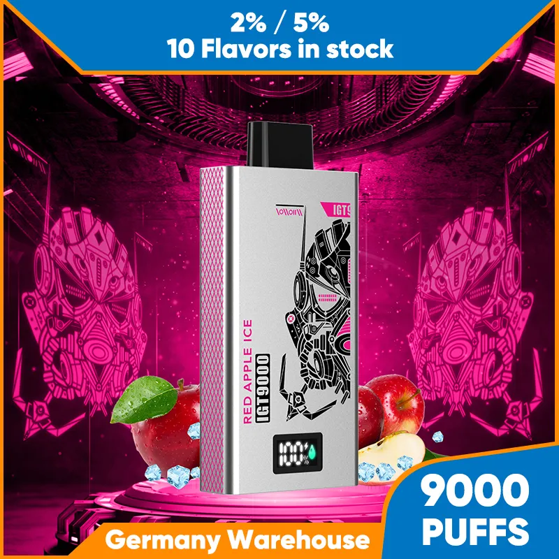 Popular da UE 12k 10k 9k 6k Puffs Vape descartáveis estilo caneta e kits de cigarro 2% 5% Bobina de malha pré-preenchida Vaper Pod 10 sabores diferentes Opção Power Eliquid Display LED