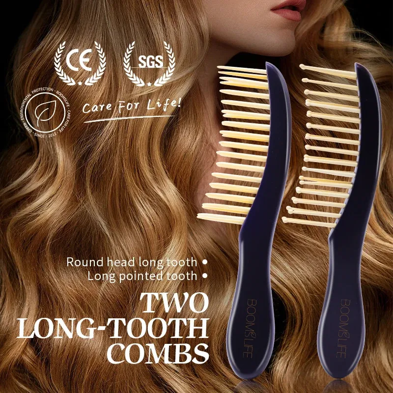 Wide Tooth Hair Combs Anti-Static Wood Comb for Styling Detangling Hair Brush for Women Head Acupuncture Point Massage Brush 240102