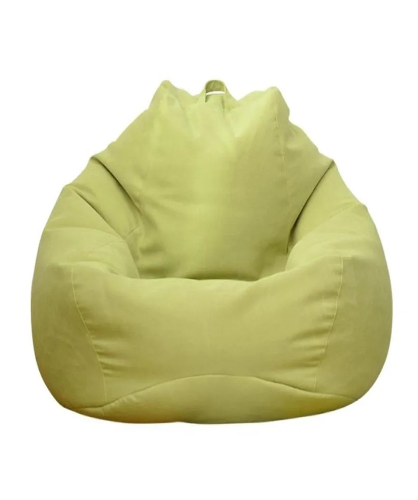 Lazy soffa täcker solida stolskydd utan linnetyg i säte bönpåse pouf puff soffa tatami vardagsrum beanbags 227897842