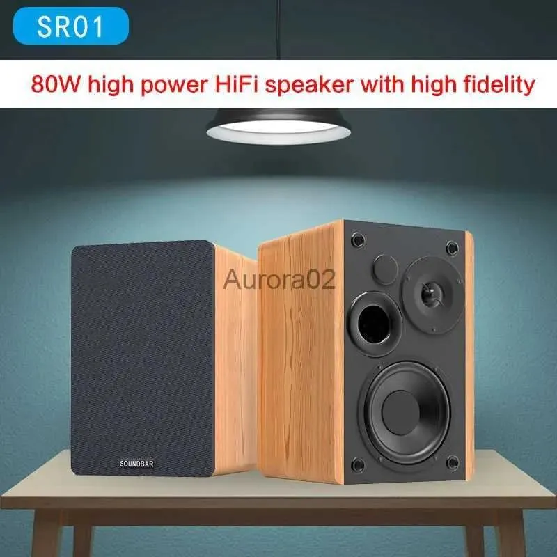 Högtalare Datorhögtalare 80W HighPower Bluetooth -högtalare HIFI Fever Computer Speaker Home Theatre Bookhelf Audio Support USB/Optical/AU