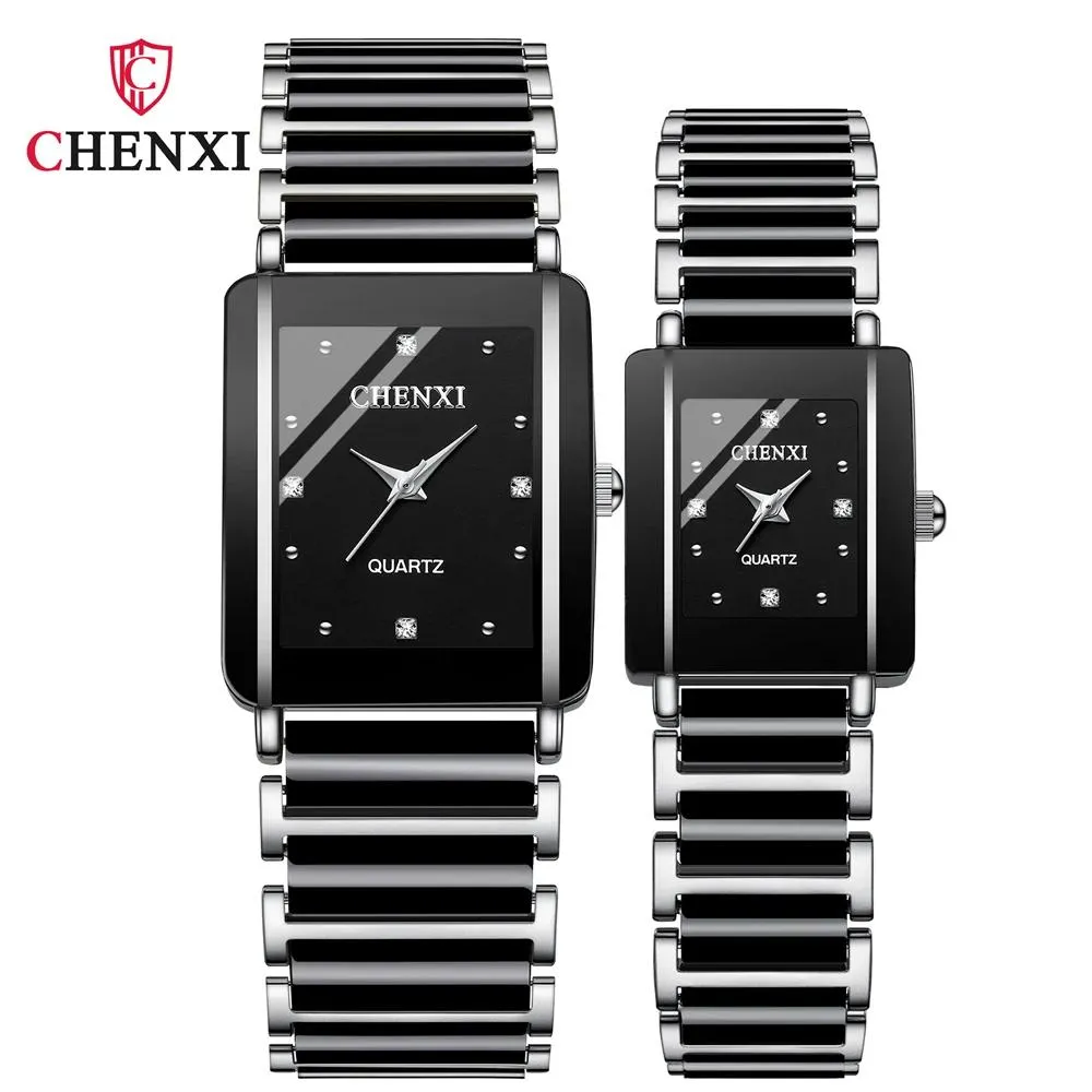 Montres New Chenxi Fashion UNIQUE CERAMIC WRIST MONTRER MEN et FEMMES CHORDE QUARTZ Ses sets Her Watch Couples Coupages pour les amoureux