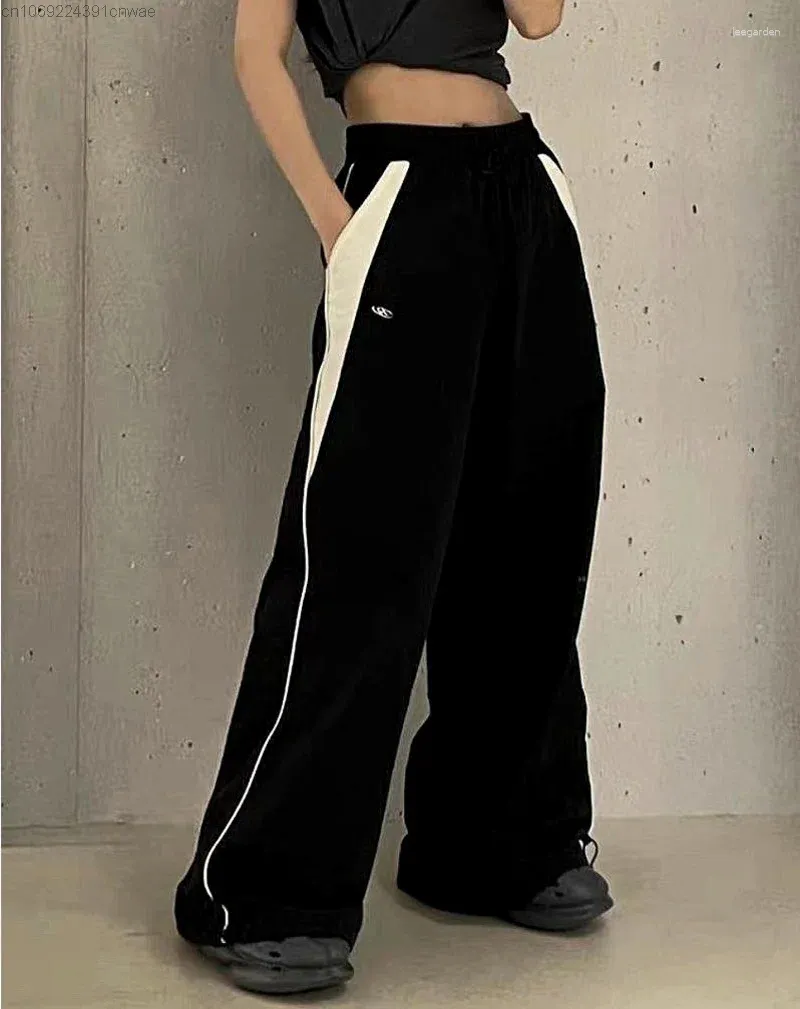 Damesbroeken Dames Hip Hop Y 2k Grunge Plus Size Casual Wijde Pijpen Punk Streetwear Joggers Sport Vrouwelijke Yk2 Japanse broek