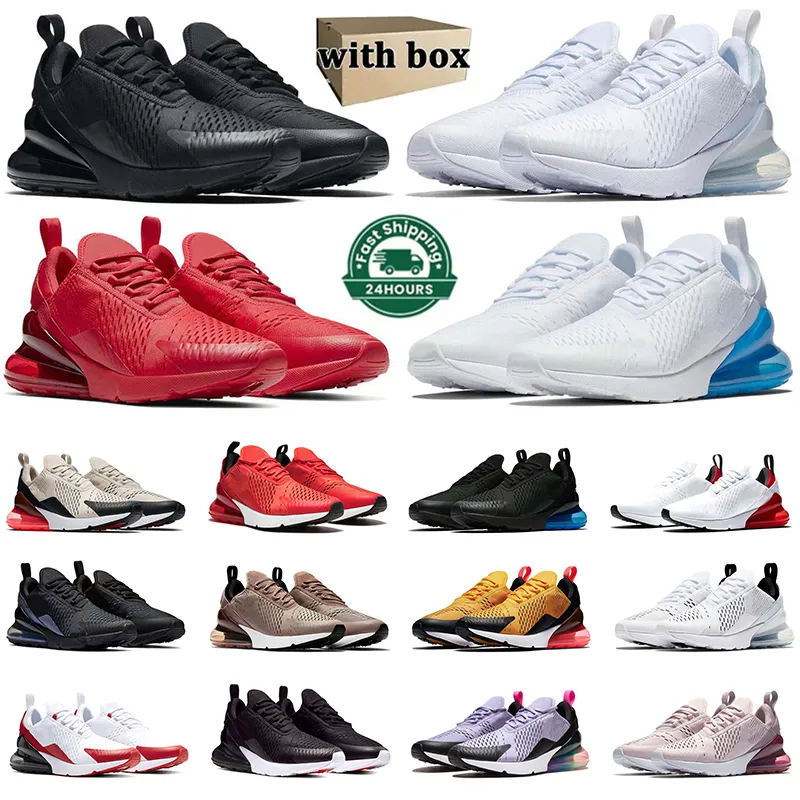 Avec boîte chaussures de course 270 hommes femmes rouge triple noir 270 triple blanc Dusty Cactus minuit marine été dégradé 270 raisin hommes formateur Oudtoors Sports 36-45